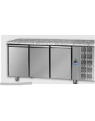 Tav Refrigerato Pasticceria 600x400 a temp. normale, 3 p. e p. di lavoro in Granito cm 215x80x85H