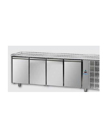 Tavolo Refrigerato Pasticceria 600x400 con 4 porte senza piano di lavoro CM 270x80x80H