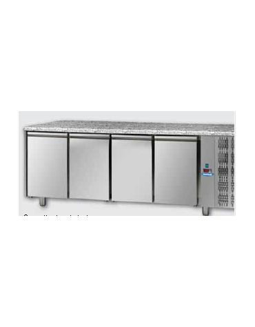 Tav Refrigerato Pasticceria 600x400 a temp. normale, 4 p. e p.di lavoro in Granito cm 270x80x85H