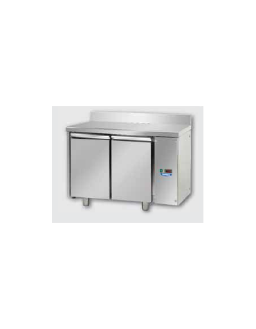 Tavolo refrigerato Pasticceria 2 porte c/alzatina per unità frigorifera remota CM 138x80x95H