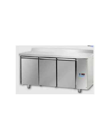 Tavolo refrigerto Pasticceria 3 porte c/alzatina per unità remota CM 193x80x95H