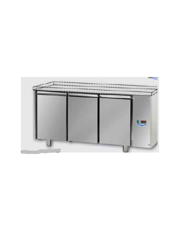 Tavolo refrigerato Pasticceria 3 porte senza piano di lavoro per unità remota CM 193x80x80H