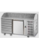 Tavolo Refrigerato Pizza GN 1/1 con 1 porta, 6 cassetti neutri e piano in granito CM 152x75x103H