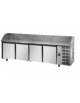 Tavolo Refrigerato Pizza 600x400 con 4 porte e piano in granito CM 271x80x103H