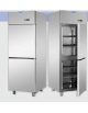 Armadio Refrigerato 600 monoblocco in Acciaio Inox a temp. normale, 2 sportelli - cm 71x70x203h