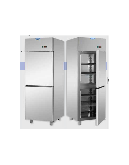 Armadio Refrigerato 600 in Acciaio Inox predisposto x unità frig. rem. a temp. normale, cm 71x70x203h