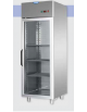 Armadio Refrigerato monoblocco in Acciaio Inox a temperatura normale, porta in vetro, cm 71x70x203h