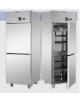 Armadio statico Lt 600 in Acciaio Inox a temperatura normale con 2 sportelli - cm 71x70x203h