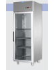 Armadio Refrigerato Lt 600 monoblocco in Acciaio Inox a bassa temperatura porta in vetro cm 71x70x203h