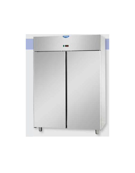 Armadio Refrigerato 1200 monoblocco in Acciaio Inox a temperatura normale con 2 porte cm 142x70x203h