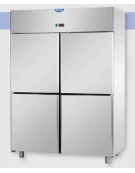Armadio Refrigerato 1200 monoblocco in Acciaio Inox a temperatura normale con 4 sportelli cm 142x70x203h