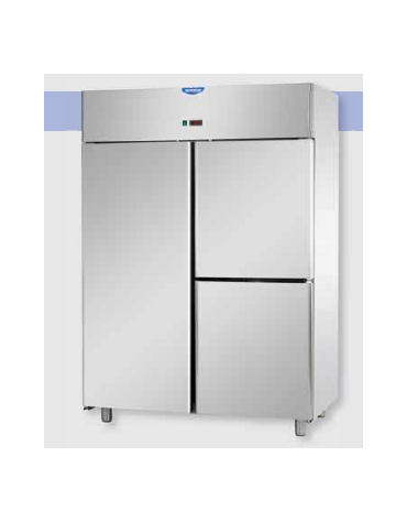 Armadio Refrigerato 1200 monoblocco Inox a temp. normale 1 porta e 2 sportelli cm 142x70x203h