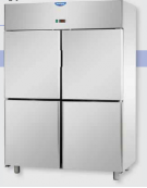 Armadio Refrigerato 1200 Inox predisposto x unità frig. rem. a temp. normale 4 sportelli cm 142x70x203h