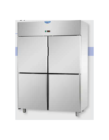 Armadio Refrigerato 1200 Inox predisposto x unità frig. rem. a temp. normale 4 sportelli cm 142x70x203h