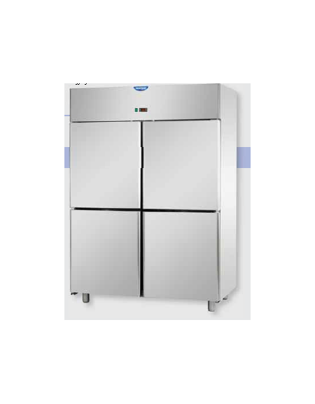 Armadio Refrigerato 1200 Inox predisposto x unità frig. rem. a temp. normale 4 sportelli cm 142x70x203h