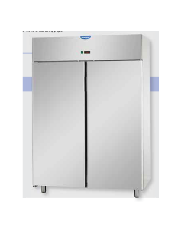 Armadio Refrigerato 1200 Inox predisposto x unità frig. rem. a bassa temp. 2 porte cm 142x70x203h