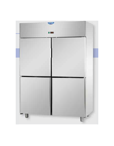 Armadio Refrigerato 1200 Inox predisposto x unità frig. rem.a bassa temp. 4 sportelli cm 142x70x203h