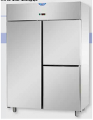 Armadio Refrigerato 1200 Inox predisposto x unità frig. rem. a bassa temp. 1 porta e 2 sportelli CM 142x70x203h