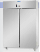 Armadio statico Lt 1200 in Acciaio Inox - temperatura 0°C  / + 10 °C - 2 porte - cm 142x70x203h