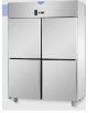 Armadio statico Lt 1200 in Acciaio Inox - temperatura 0 °C/ +10°Ccon 4 sportelli - cm 142x70x203h