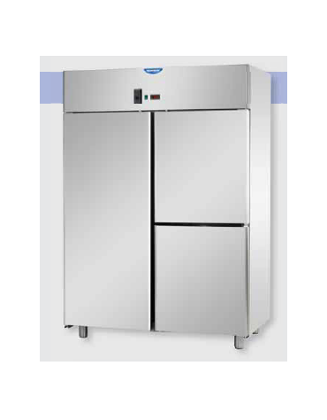 Armadio statico 1200 in Acciaio Inox a temperatura normale con 1 porta e 2 sportelli cm 142x70x203h