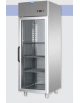 Armadio Refrigerato monoblocco in Acciaio Inox a temperatura normale, porta in vetro, cm 71x80x203h