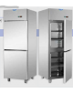 Armadio Refrigerato in Acciaio Inox predisposto per unità frigorifera remota TN , N° 2 sportelli cm 71x80x203h