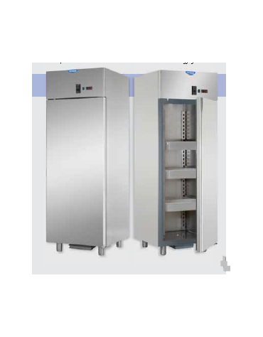 Armadio Refrigerato GN 2/1 monoblocco in Acciaio Inox a temperatura normale per Pesce cm 71x80x203h