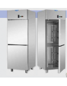 Armadio Refrigerato 600x400 monoblocco in Acciaio Inox a temperatura normale per Pasticceria con 2 sportelli cm 71x80x203h