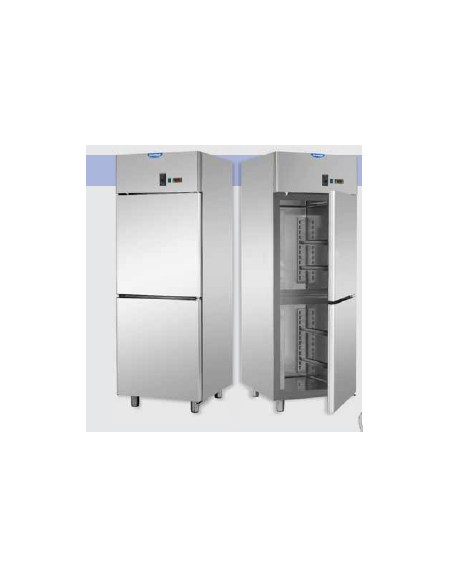 Armadio Refrigerato 600x400 monoblocco in Acciaio Inox a temperatura normale per Pasticceria con 2 sportelli cm 71x80x203h