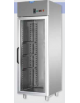 Armadio Refrigerato 600x400 monoblocco in Acciaio Inox a temp. normale per Pasticceria con po. in vetro e Neon, cm 71x80x203h