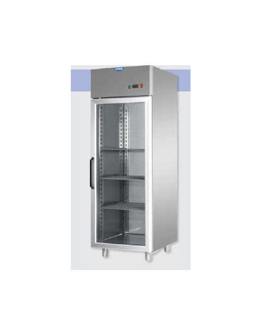 Armadio Refrigerato 600x400 monoblocco, a bassa temp. per Pasticceria con porta in vetro e Neon, cm 71x80x203h