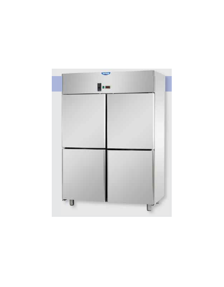 Armadio Refrigerato 600x400 monoblocco in Acciaio Inox a temperatura normale per Pasticceria con 4 sportelli cm 142x80x203h