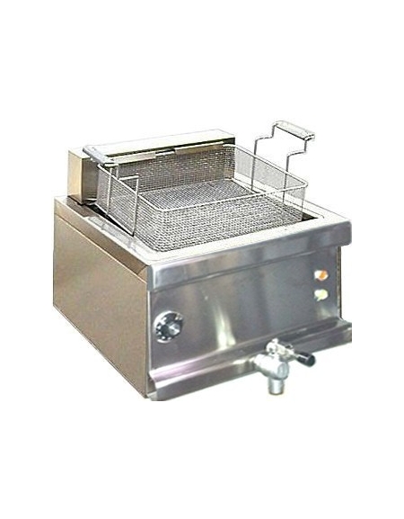 Friggitrice elettrica per pasticceria da banco litri 24 - TRIFASE - cm 60x60x25/40h