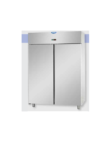 Armadio Refrigerato 600x400 monoblocco in Acciaio Inox a bassa temperatura per Pasticceria con 2 porte cm 142x80x203h