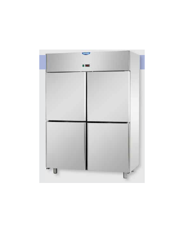 Armadio Refrigerato 600x400 monoblocco in Acciaio Inox a bassa temperatura per Pasticceria con 4 sportelli cm 142x80x203h