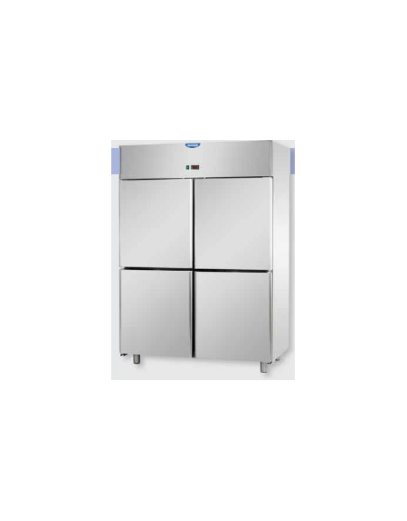 Armadio Refrigerato GN 2/1 monoblocco in Acciaio Inox a temperatura normale con 4 sportelli cm 142x80x203h