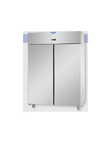 Armadio Refrigerato GN 2/1 monoblocco in Acciaio Inox a bassa temperatura con 2 porte cm 142x80x203h