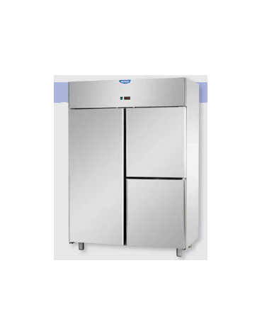 Armadio Refrigerato monoblocco Inox a bassa temp. 1 porta e 2 sportelli cm 142x80x203h