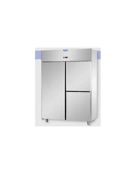 Armadio Refrigerato monoblocco Inox a bassa temp. 1 porta e 2 sportelli cm 142x80x203h