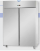 Armadio congelatore Inox Lt 1400 predisposto per unità frigorifera remota a bassa temperatura 2 porte cm 142x80x203h