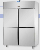 Armadio Refrigerato Inox predisposto x unità frig. rem. a bassa temp. 4 sportelli cm 142x80x203h