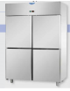 Armadio congelatore BT Inox Lt 1400 predisposto per unità frigorifera remota a bassa temperatura 4 sportelli cm 142x80x203h