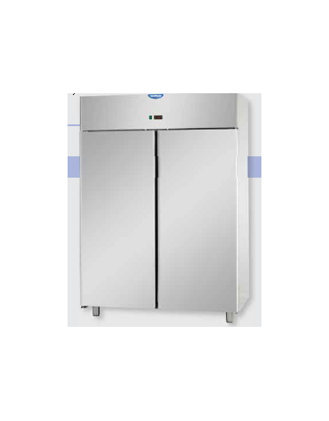 Armadio Refrigerato Inox predisposto x unità frigo. rem. a temp. normale 2 porte cm 142x80x203h