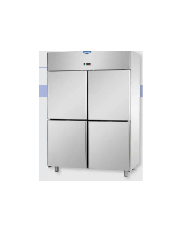 Armadio Refrigerato Inox predisposto x unità frigo. rem. a temp. normale 4 sportelli cm 142x80x203h
