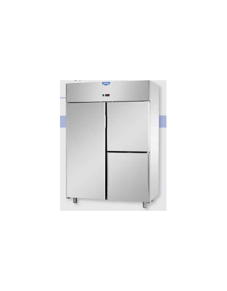 Armadio Refriferato Inox predisposto x unità frigo. rem. a temp. normale 1 porta 2 sportelli cm 142x80x203h
