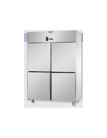 Armadio statico GN 2/1 in Acciaio Inox a temperatura normale con 4 sportelli cm 142x80x203h