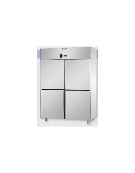Armadio statico GN 2/1 in Acciaio Inox a temperatura normale con 4 sportelli cm 142x80x203h