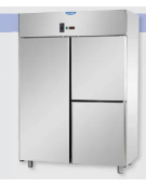 Armadio statico GN 2/1 in Acciaio Inox a temperatura normale con 1 porta e 2 sportelli cm 142x80x203h
