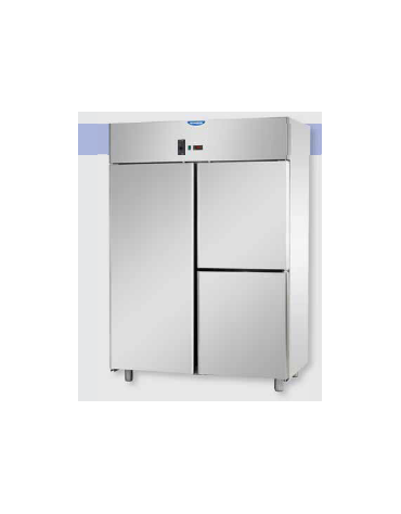 Armadio statico GN 2/1 in Acciaio Inox a temperatura normale con 1 porta e 2 sportelli cm 142x80x203h